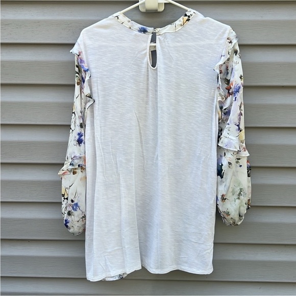 Dolan Left Coast Collection Araminta Floral Ruffled Blouse size Large - Picture 6 of 7